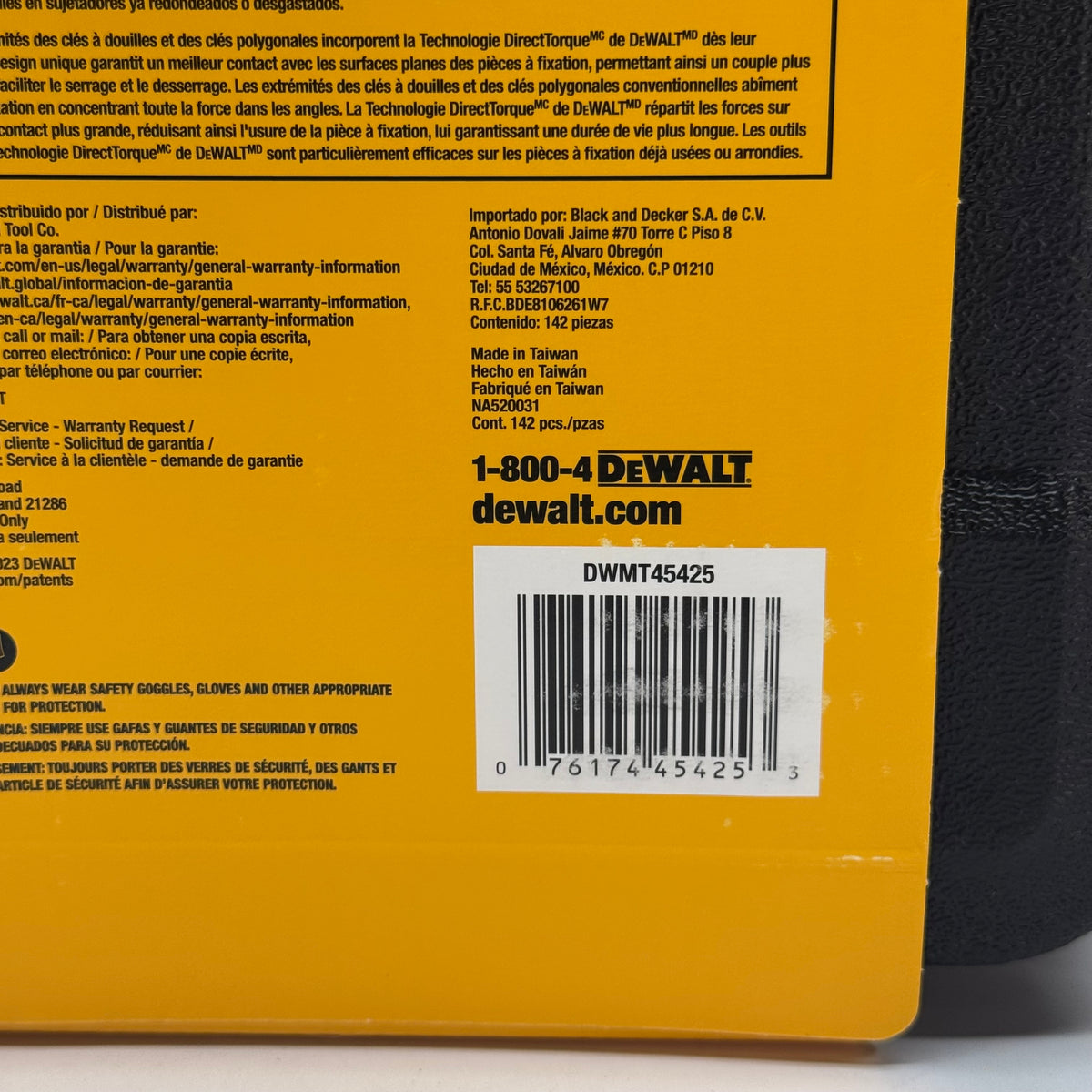 DEWALT 142-Piece Mechanics Tool Set – Polish Chrome Socket & Ratchet Set with Case DWMT45425