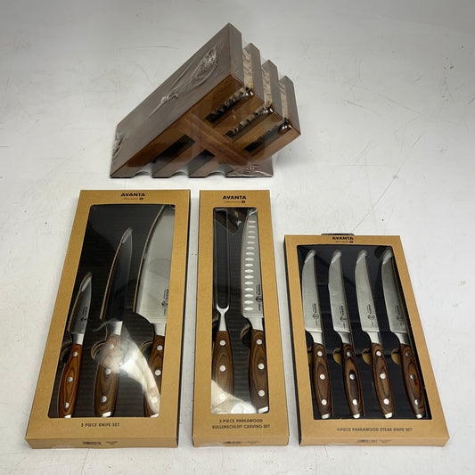 MESSERMEISTER  (10 PIECE) Avanta Pakkawood Knife Set  Brazilian Brown  L8000-10S