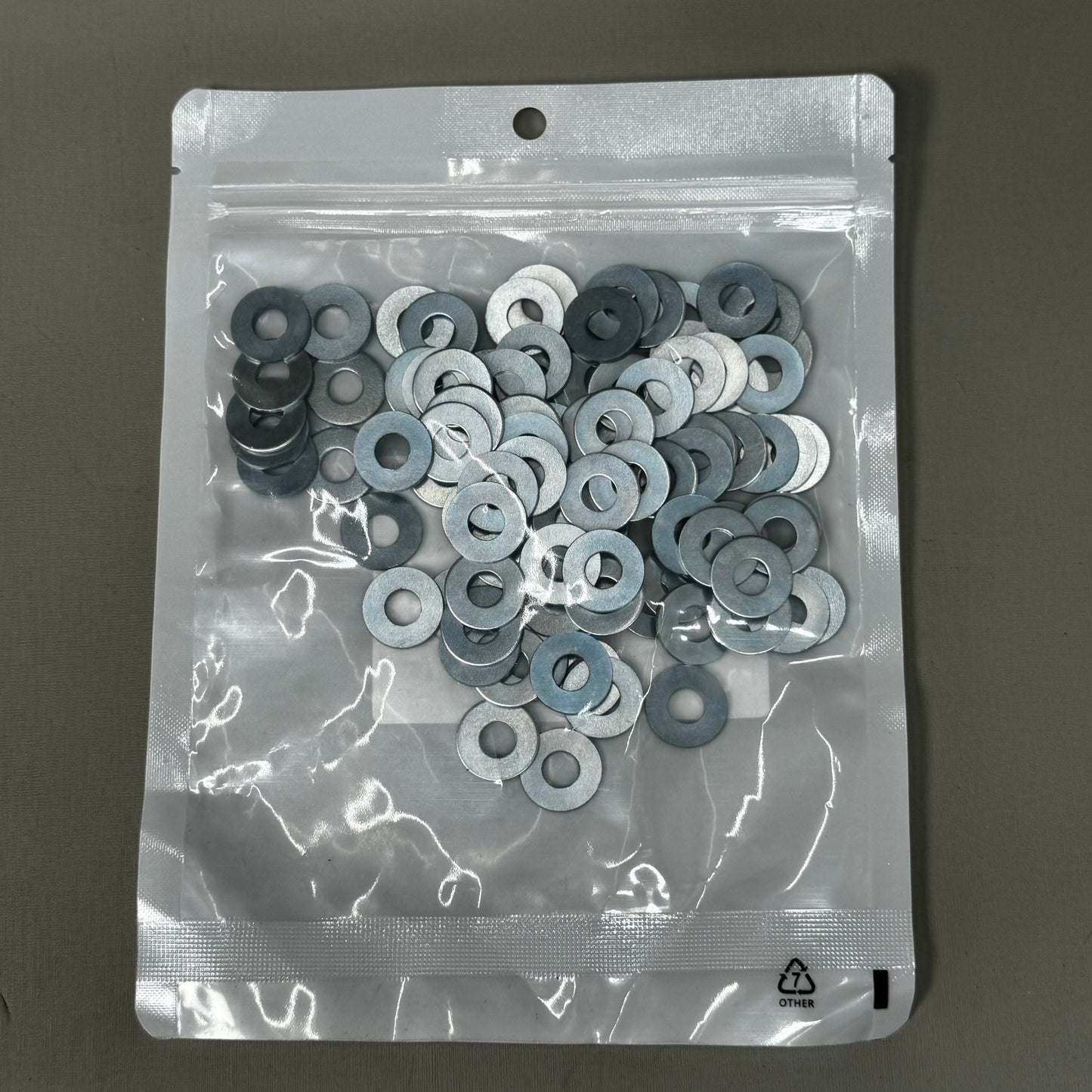 GRAINER Steel Zinc Plated USS Washers for 1/4" Screw & 3/4" OD 600pk 1JY29