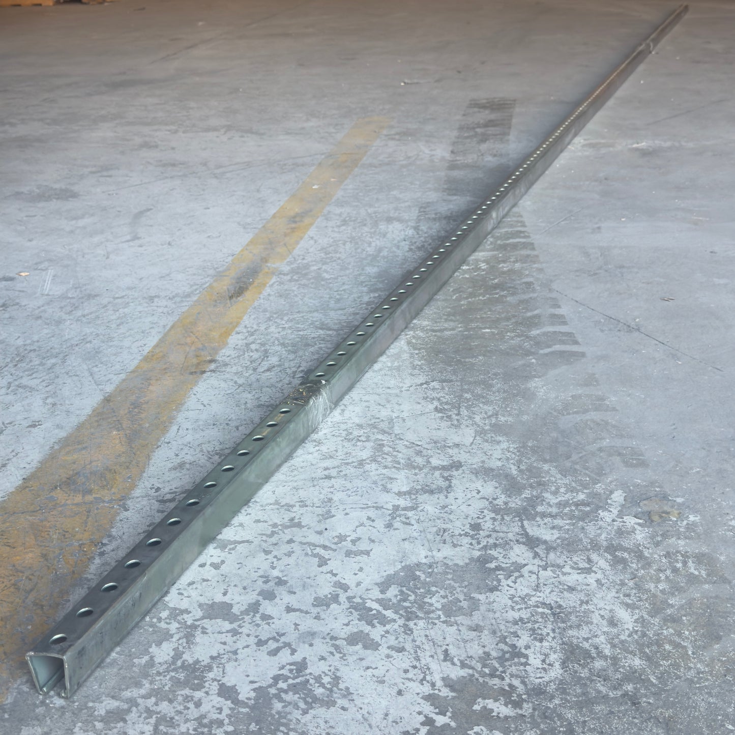 ZA@ Electro-galvanized Half Slot Channel Strut Sz 240”Lx1”W (AS-IS, Damage)