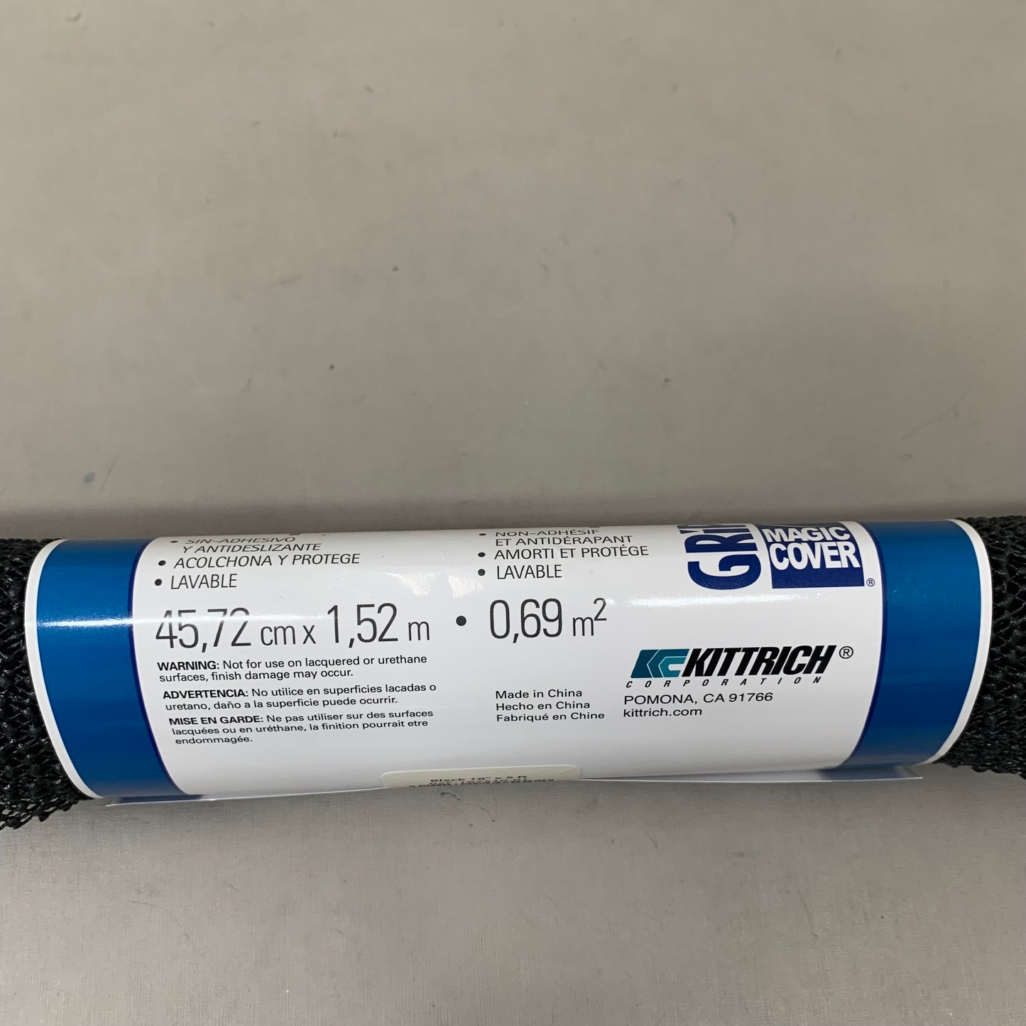 MAGIC COVER (2 Pack) Thick Grip Liner For Shelves, Counter Tops  18"x5' Black 76014