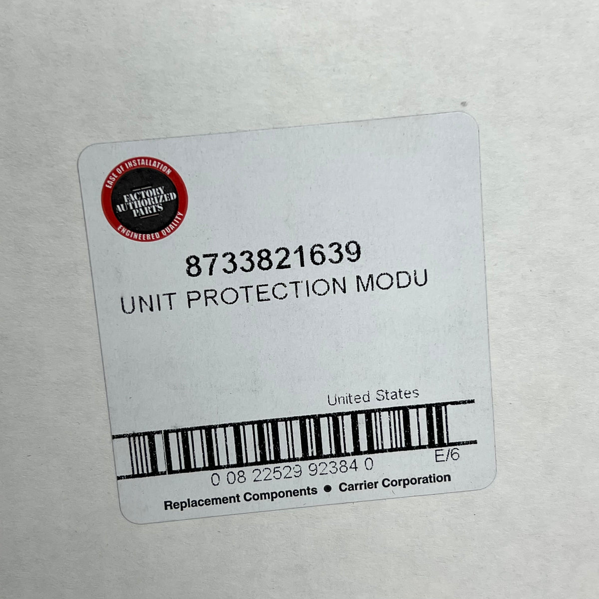 CARRIER Oem Control Unit Protection Module For Hvac Equipment 8733821639