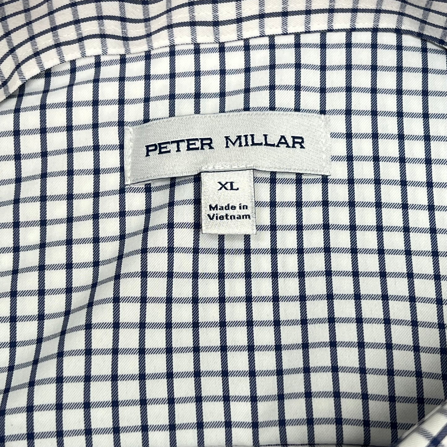 PETER MILLER Hanford Performance Twill Sport Shirt Men's Sz XL Classic Navy