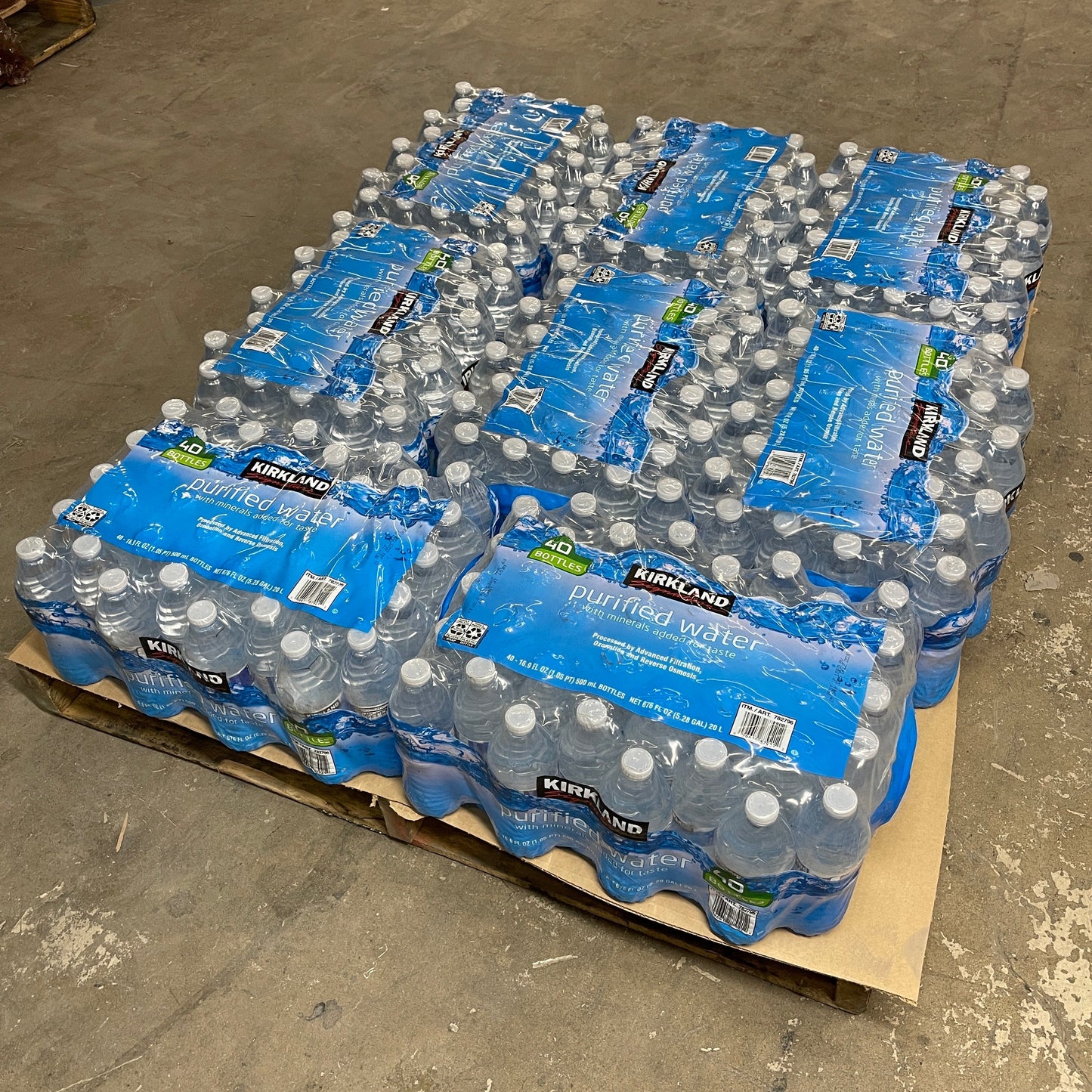 ZA@ KIRKLAND (COSTCO) 320 Bottles! Purified Water 16.9 fl oz BB 04/26