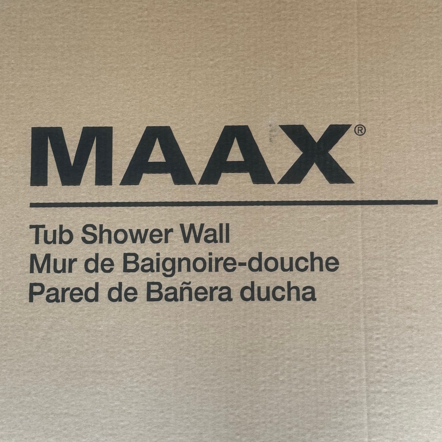 ZA@ MAAX 5-Piece Tub Wall Kit 48”-61”x30”-34”x59” Polystyrene White A