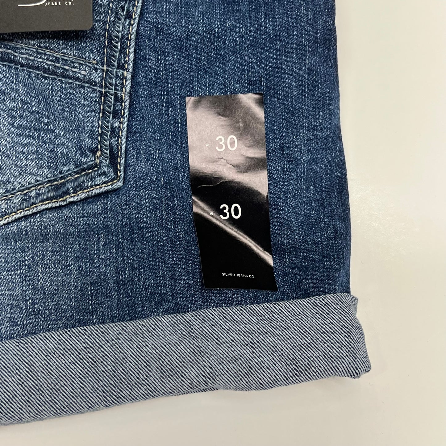 SILVER JEANS Boyfriend Mid Short 5-pocket Women's Sz 30/4.5 Indigo L53608EAF242