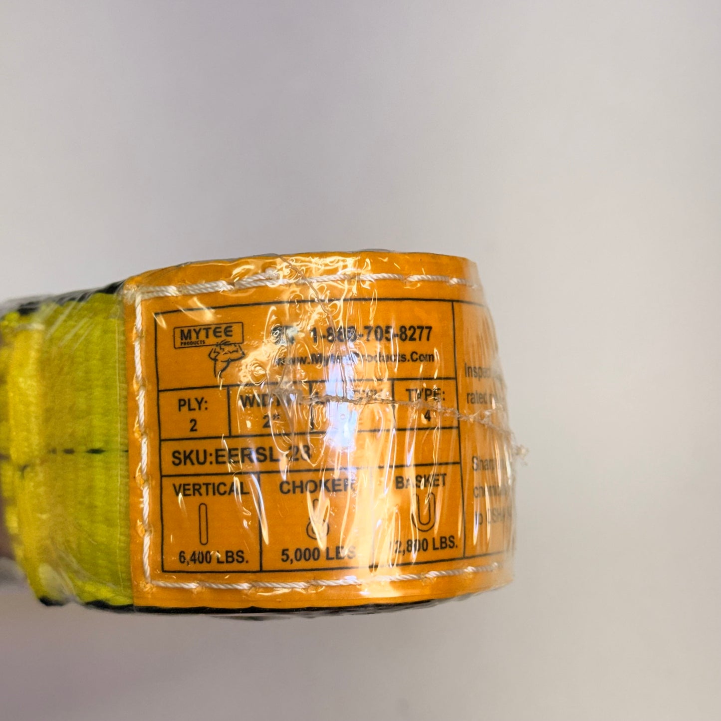 MYTEE (2 PACK) 2" X 8 Ft Web Sling Twisted Eye & Eye 2-Ply Tow Strap Lifting EERSL-28