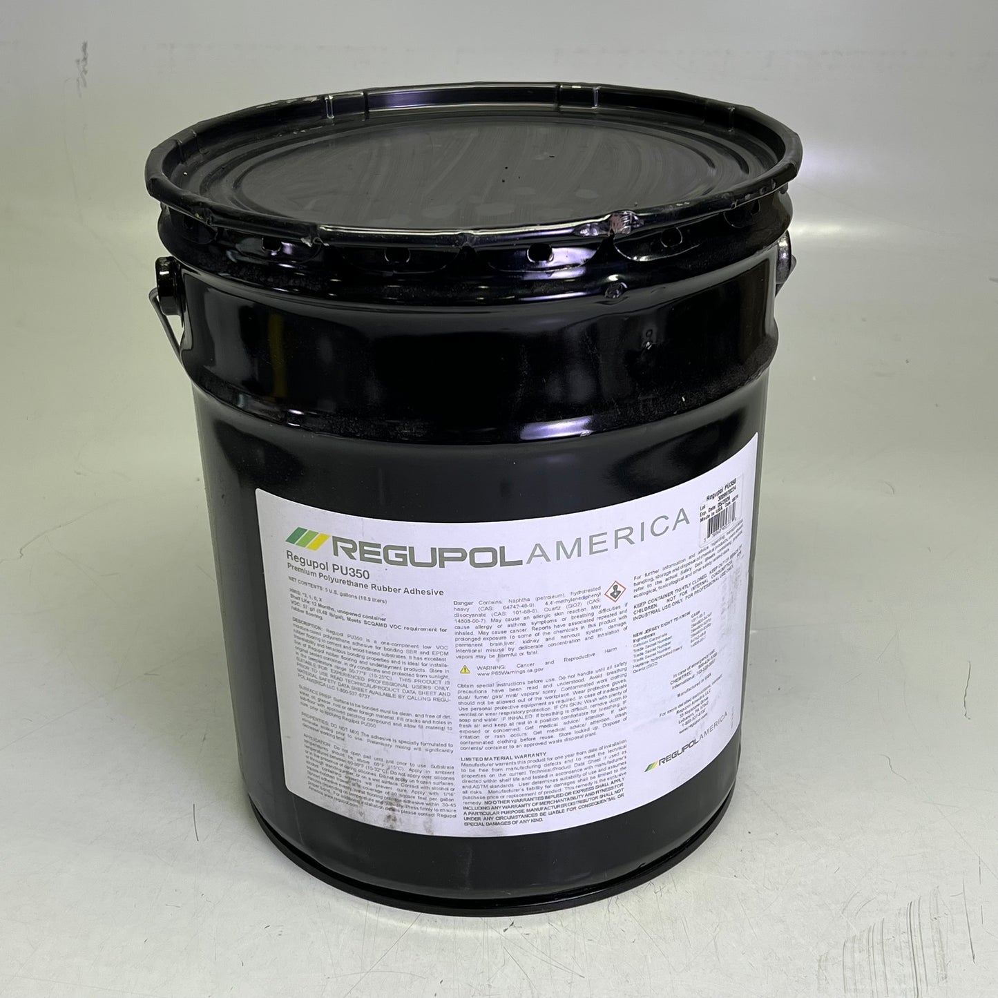 REGUPOL Premium Polyurethane Rubber Flooring Adhesive Made In USA 5 Gal PU350