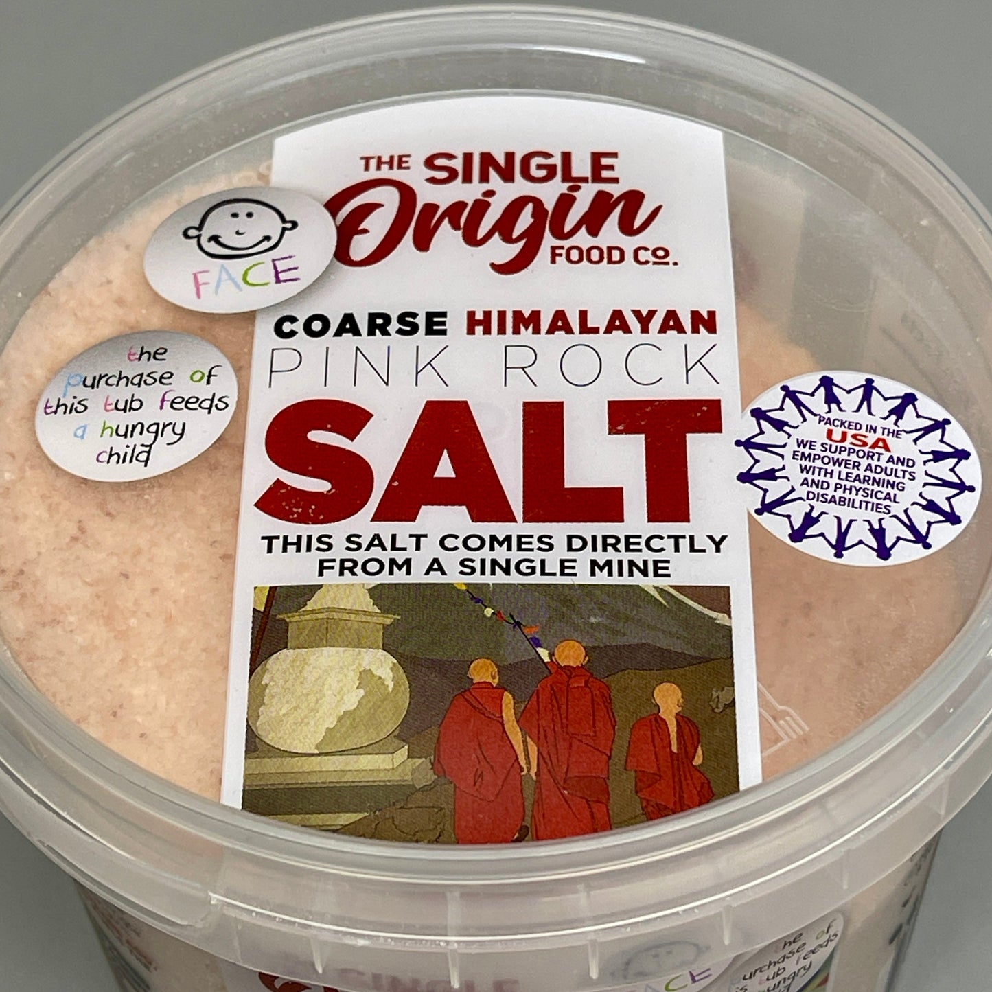 ZA@ THE SINGLE ORIGIN FOOD CO (6 PACK) Pink Himalayan Salt Tub (course) 20 oz/each BB 11/26 B