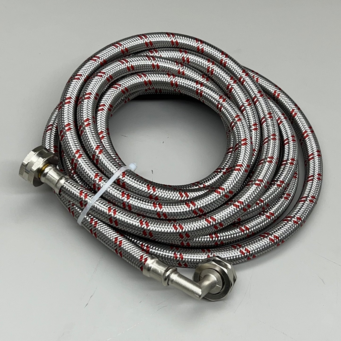 HIPPOHOSE Stainless Steel Braided Washer Machine Hose Single Sides 90 Degree Elbow Fits all Models 16ft X0037DH64B