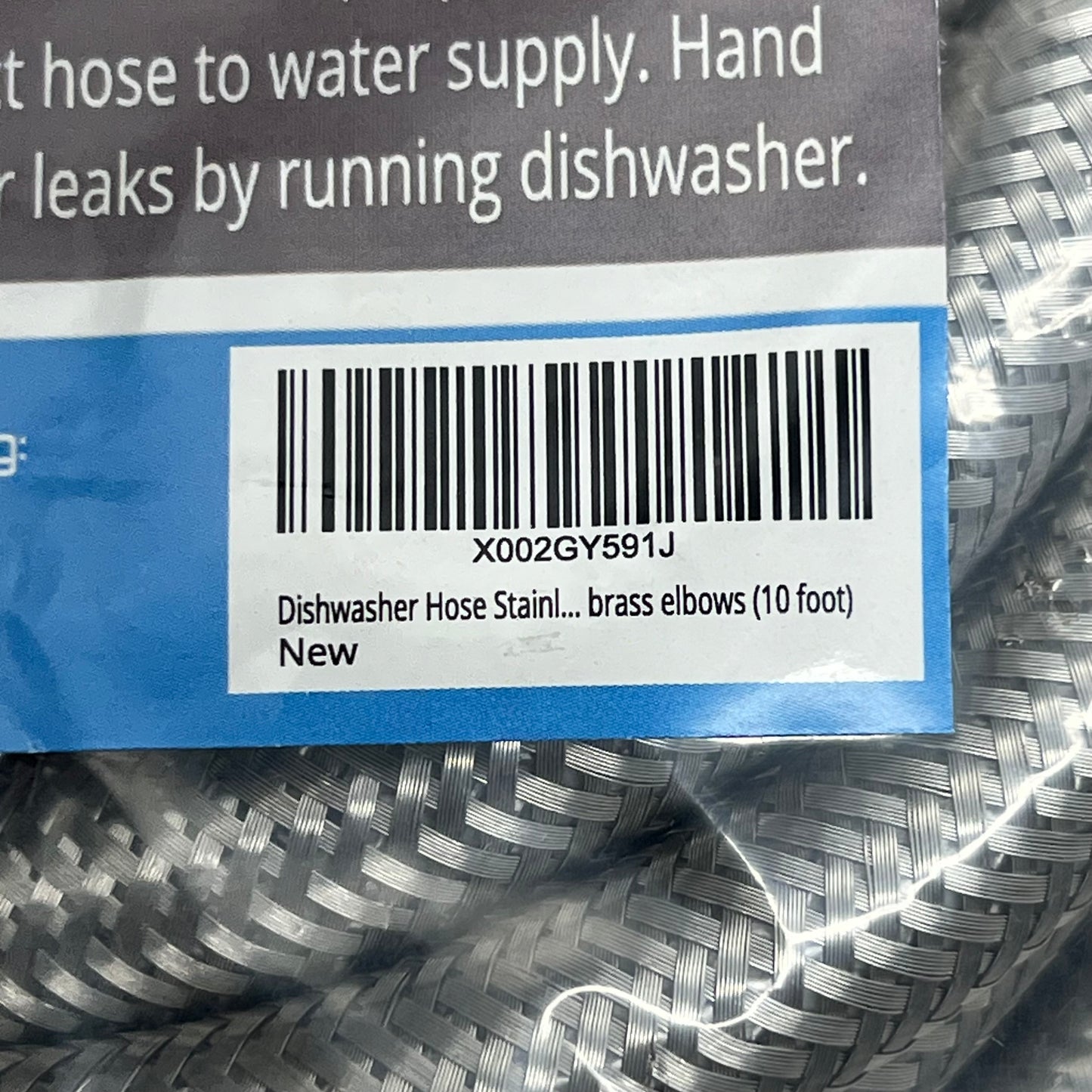 HIPPOHOSE Dishwasher Supply Lines Stainless Steel Female/Male Connections 10ft X002GY591J