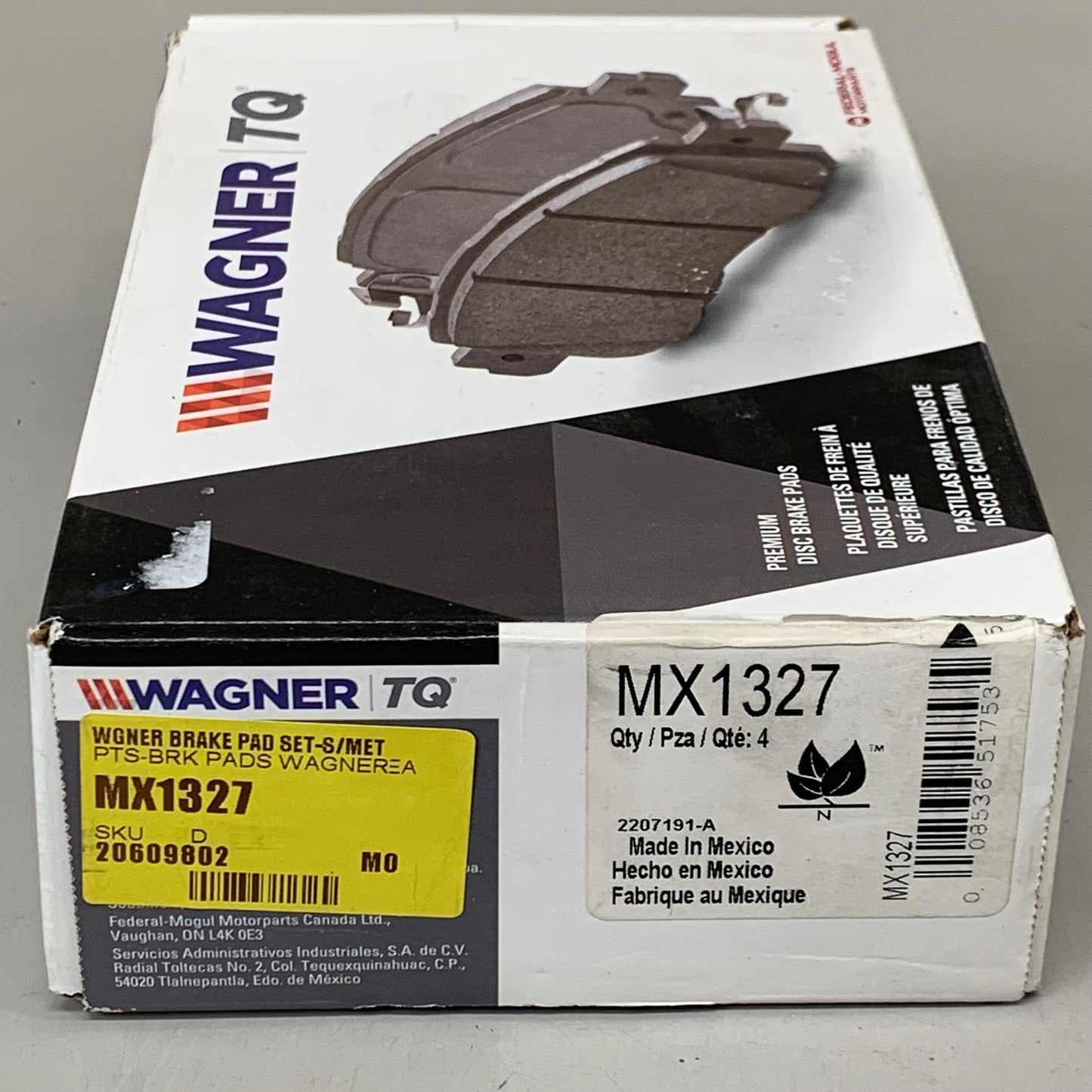 MOOG Wagner TQ Brake Pads Semi Metallic For Chrysler, Dodge, Volkswagen Etc MX1327