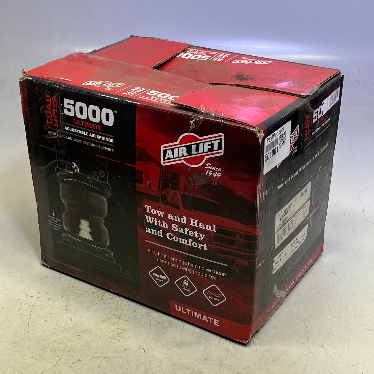 AIR LIFT 5000 Ultimate Adjustable Air Springs Kit up to 5,000 lbs Black 88255