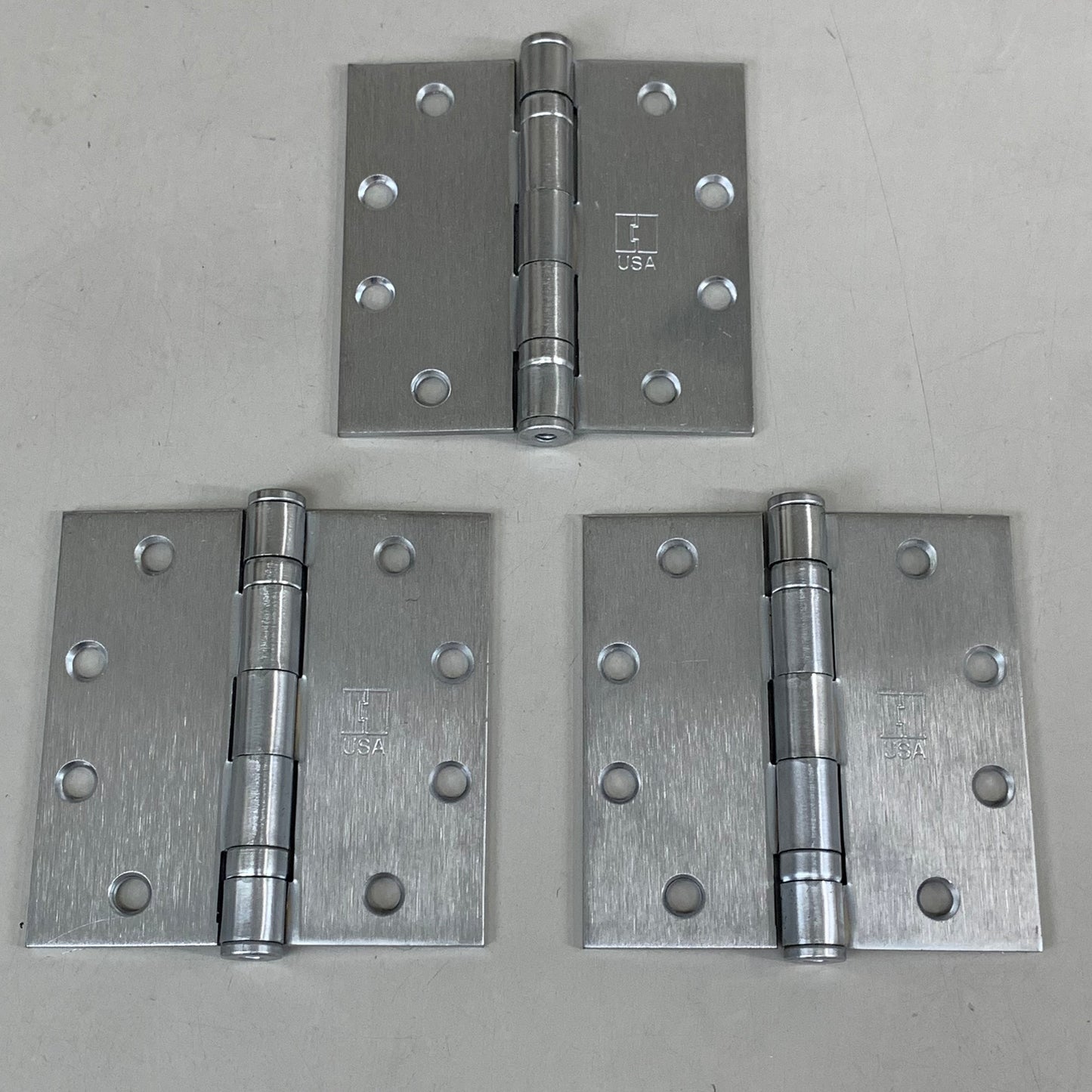 HAGER (3 Pack) Hinge 5 Knuckle Steel 4.5"x4.5" Satin Chrome BB1279