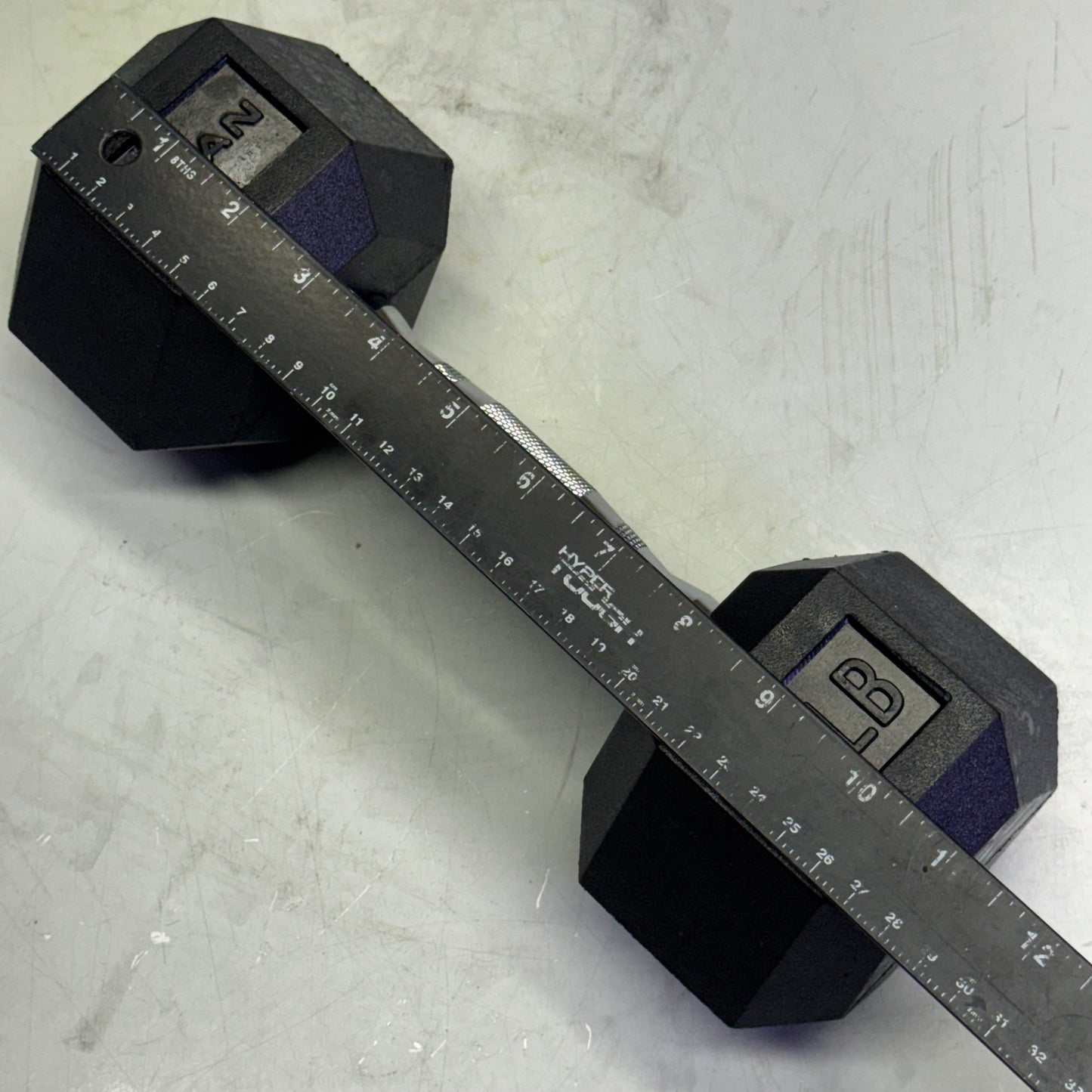 TITAN FITNESS (2 PACK) Black Rubber Coated Hex Dumbbell Single 15lb HEXDBB_15