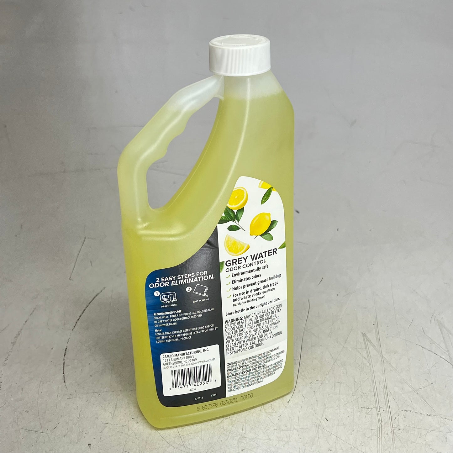 CAMCO (4 PACK) Tst Grey Water Control Rv Sink Odors Lemon Scent 32 fl oz 40252