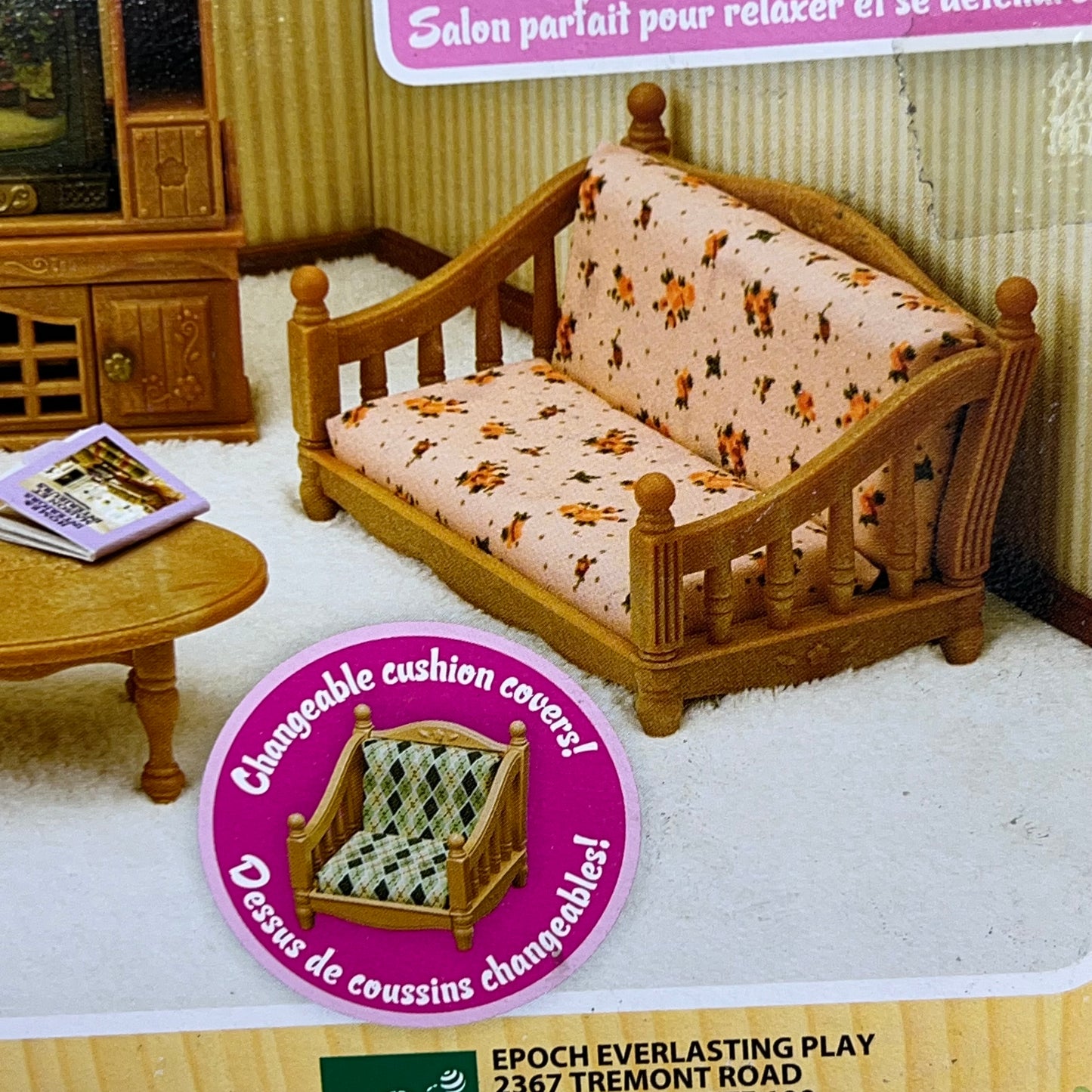 CALICO CRITTERS Comfy Living Room Set w/ Changeable Cushion Covers 40 pc CC1808