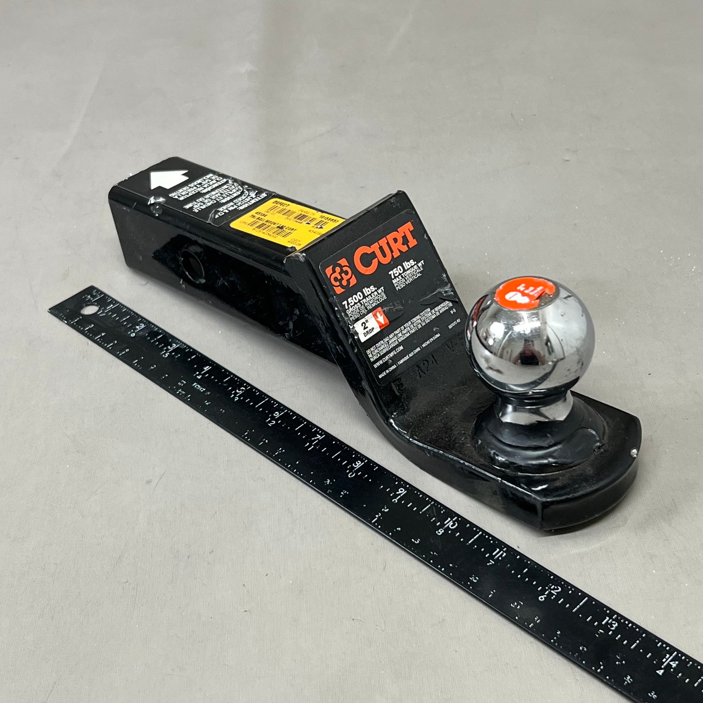 CURT Towing Starter Kit W/ Ball No Lock Hitch 11.5" Overall length Black 45141 (New Other- Slight Cosmetic Damage)