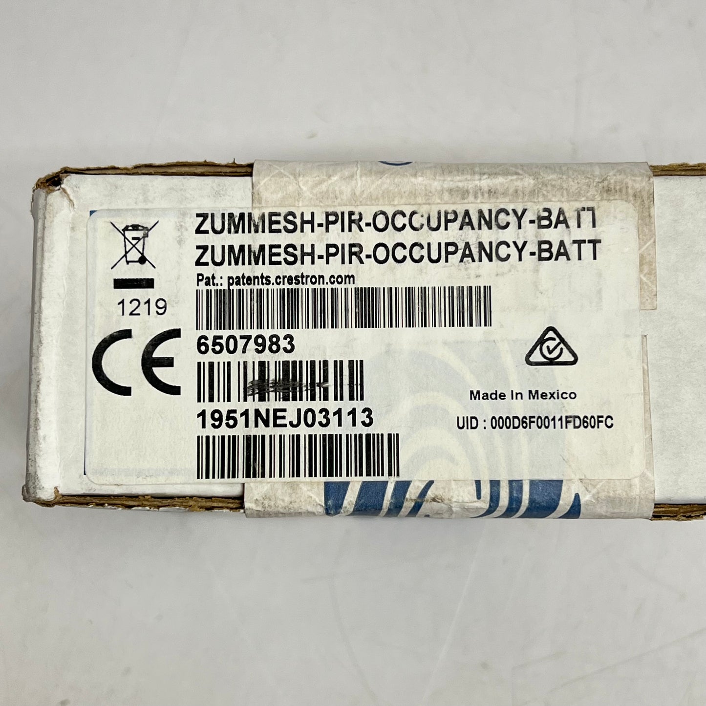 CRESTRON Battery-powered Occupancy Sensor 6507983 ZUMMESH-PIR-OCCUPANCY-BATT