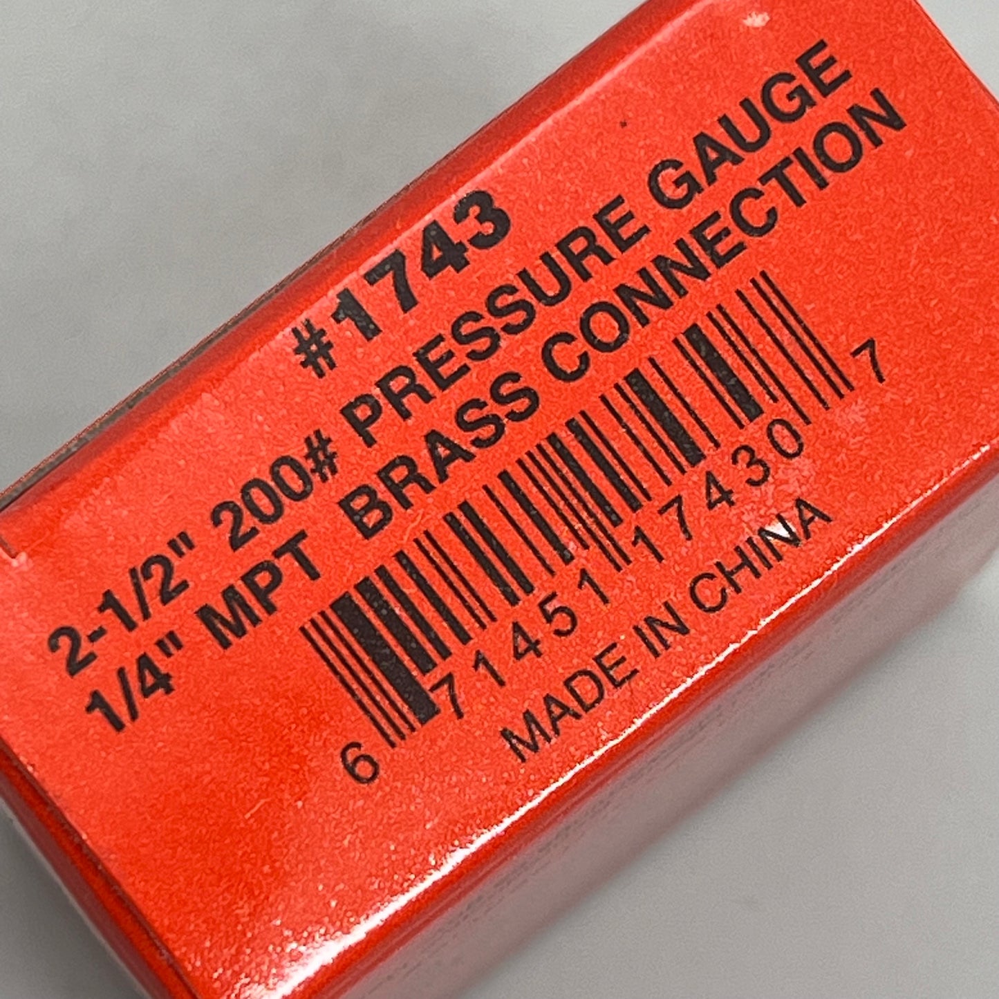 PASCO (2 PACK) 2-1/2" Pressure Gauge 1/4" MPT Brass Connection 200 PSI 1743