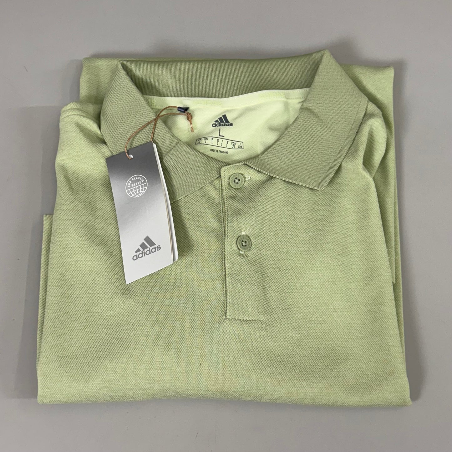 ADIDAS Men's Go-To NS Polo Golf Shirt Sz-L Magic Lime HA6155