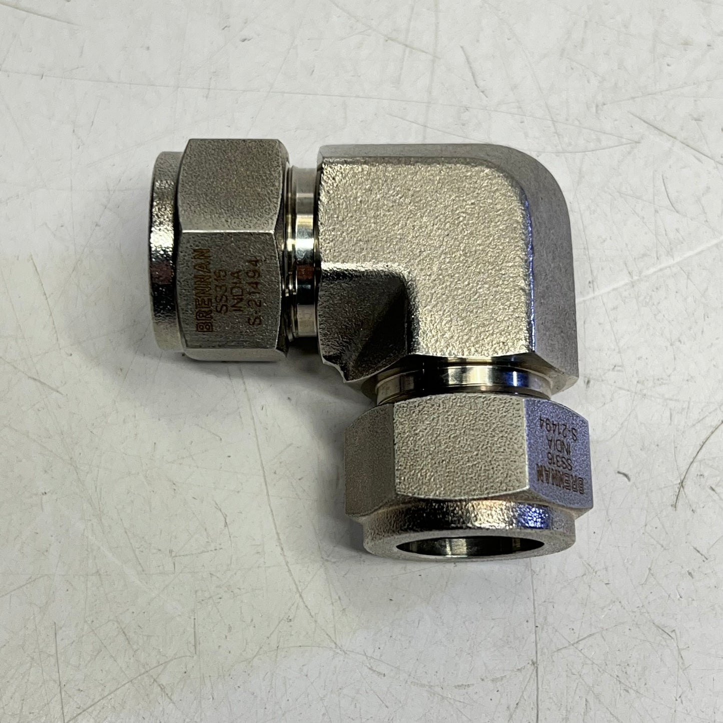 BRENNAN  Instrumentation Fitting 3/4" 12 x 12 90° Elbow Stainless Steel N2500-12-12-SS
