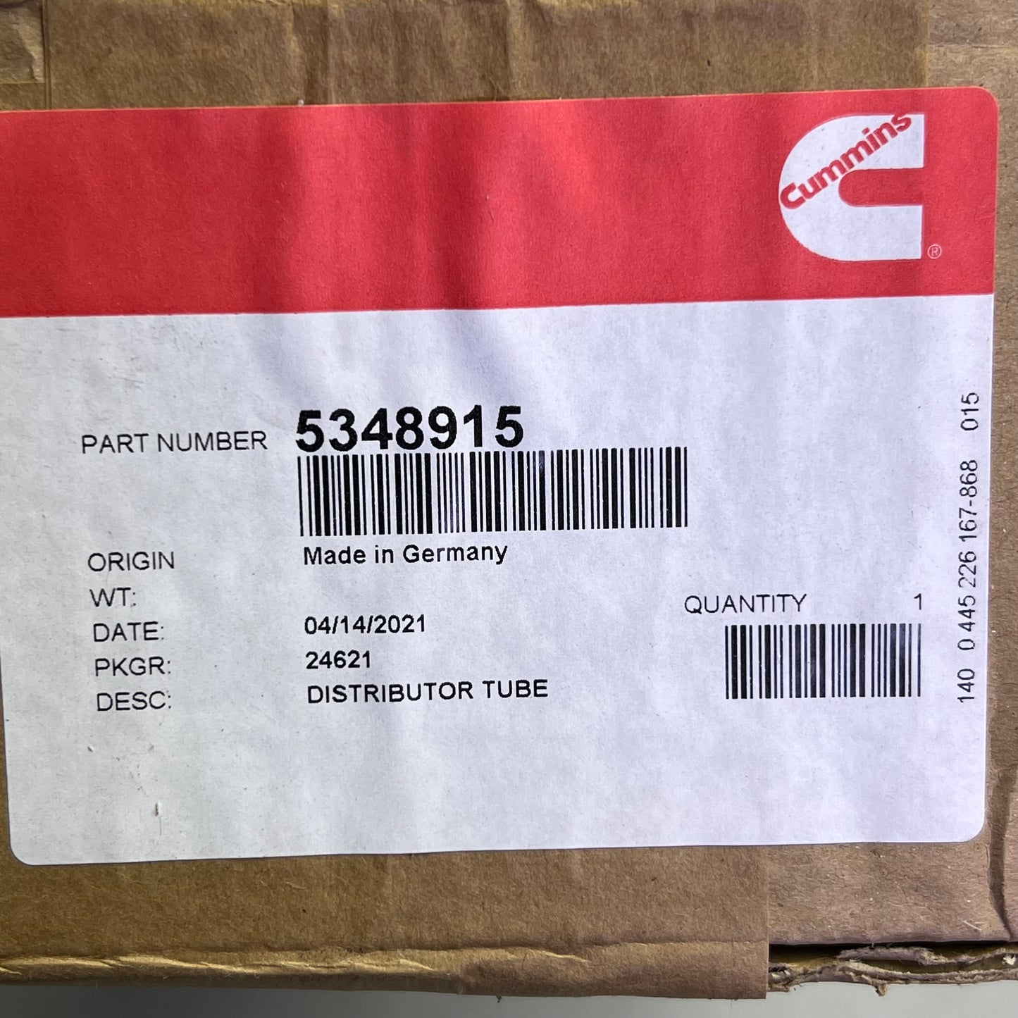 CUMMINS MOPAR Injection Fuel Kit W/ O-Rings For Ram Trucks R8545067AA