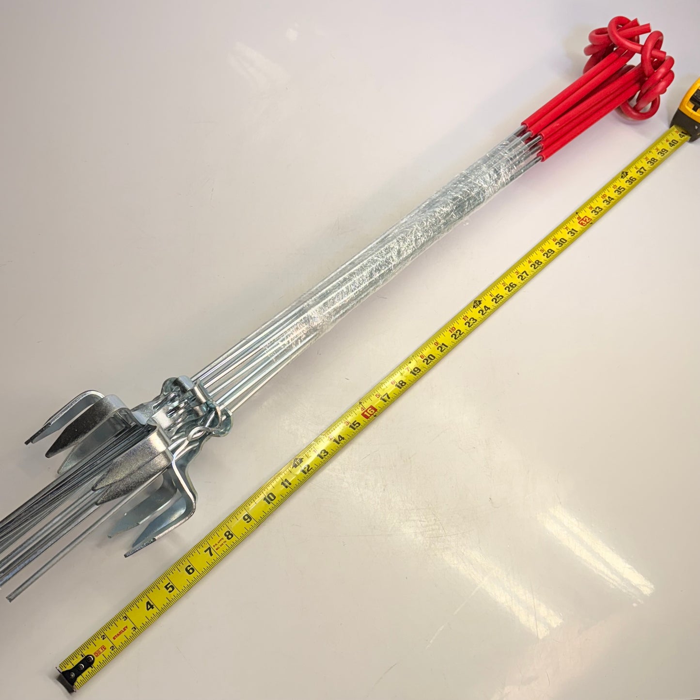 ZA@ FENSMILE (24 PACK) Fence Shock Systems Pig Tail Galvanized 41 in Red (New-AS-IS)