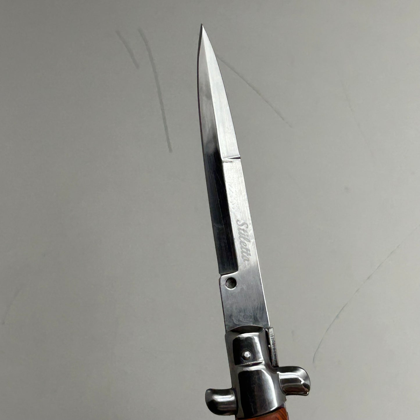 ZA@ ARMED FORCE TACTICAL Hand Crafted OTF Pocket Knife 9" Knife 4" Blade Red/Wood ST-7WD