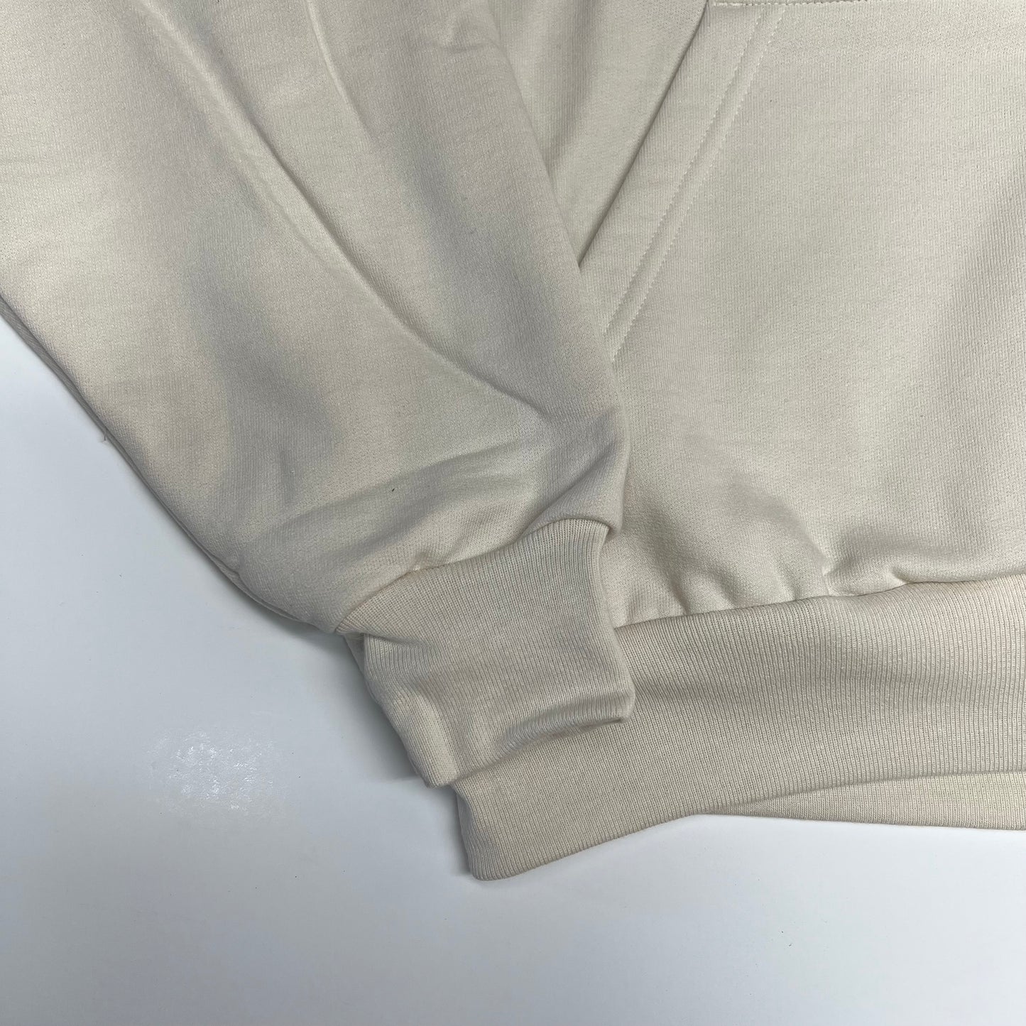 LOS ANGELES APPAREL Mid-weight Poly Cotton Fleece Hoodie Unisex Sz M Cre|me