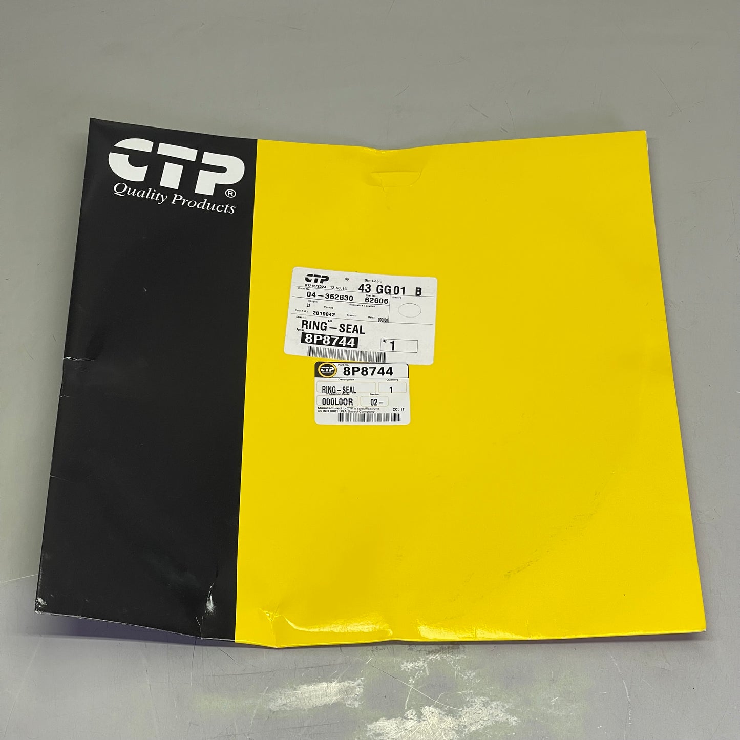 CTP Ring Seal For Caterpillar White 8P8744