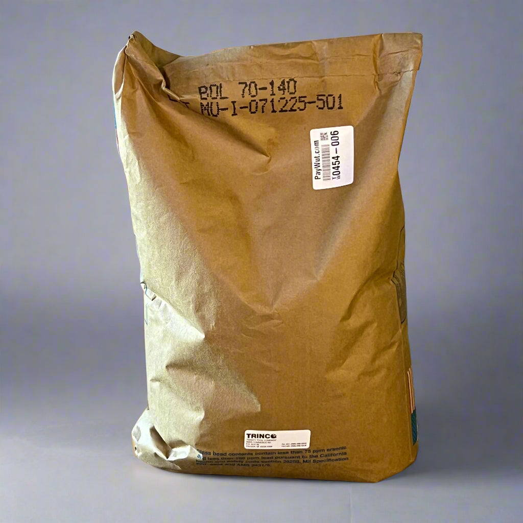 TRINCO Abrasive Blasting Media Medium Grade Glass Bead 50 Lbs BOL 70-140