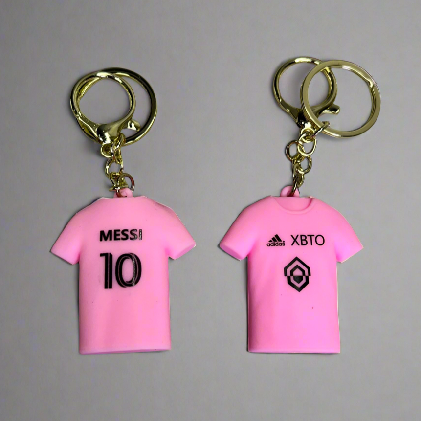 FORVER SPORTS (12 PACK) Messi Soccer Team Jersey #10 Keychain Bright Pink