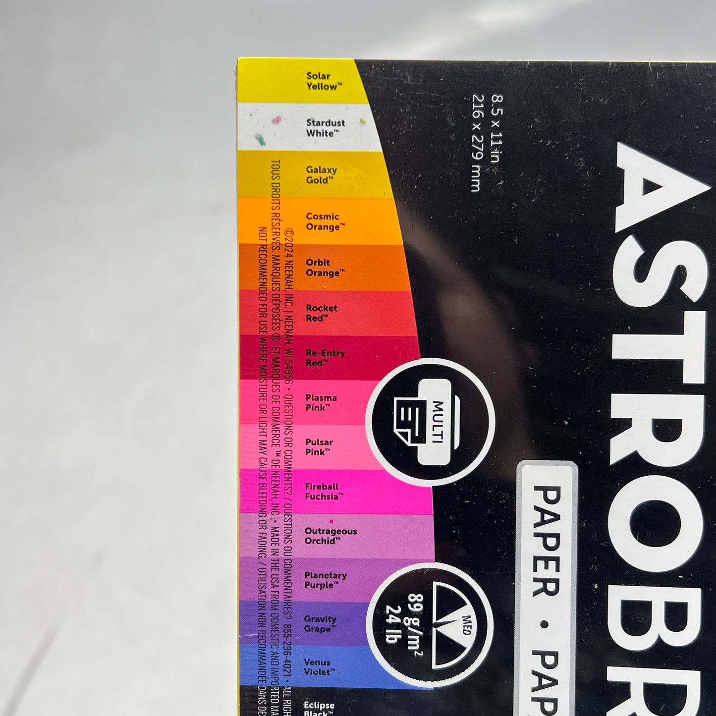 ASTROBRIGHTS (2 PACK, 200 SHEETS EACH) Colored Paper 8.5" X 11" 24lb Multicolor
