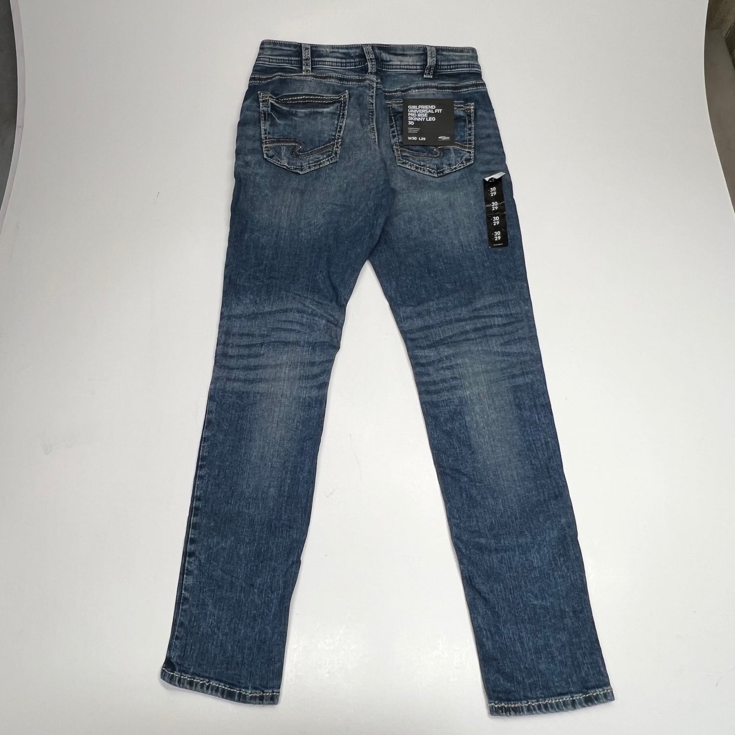 SILVER JEANS CO. Girlfriend Mid Rise Skinny Leg Jeans Women's Size 30/29 Indigo