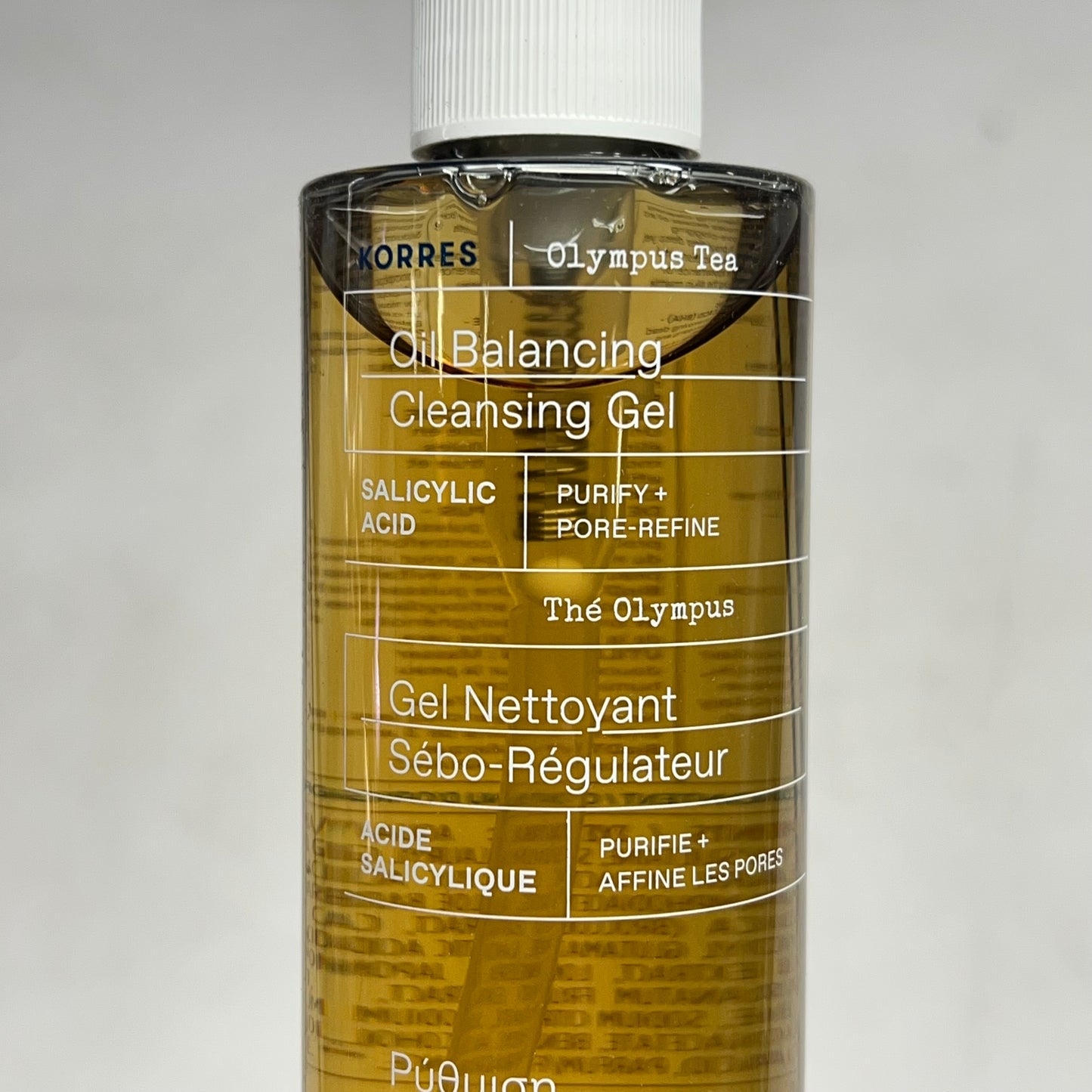 KORRES Olympus Tea Oil Skin Balancing Facial Cleansing Gel 6.76 Fl Oz Yellow