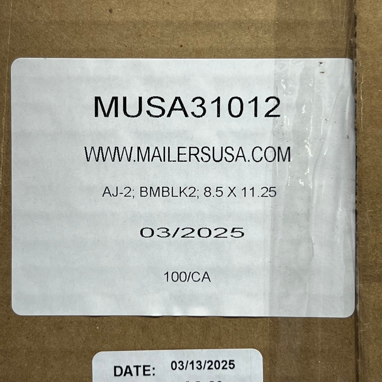 AIRJACKET (100 PACK) Poly Bubble Mailers Sz 8.5" x 11.25", Black MUSA31012