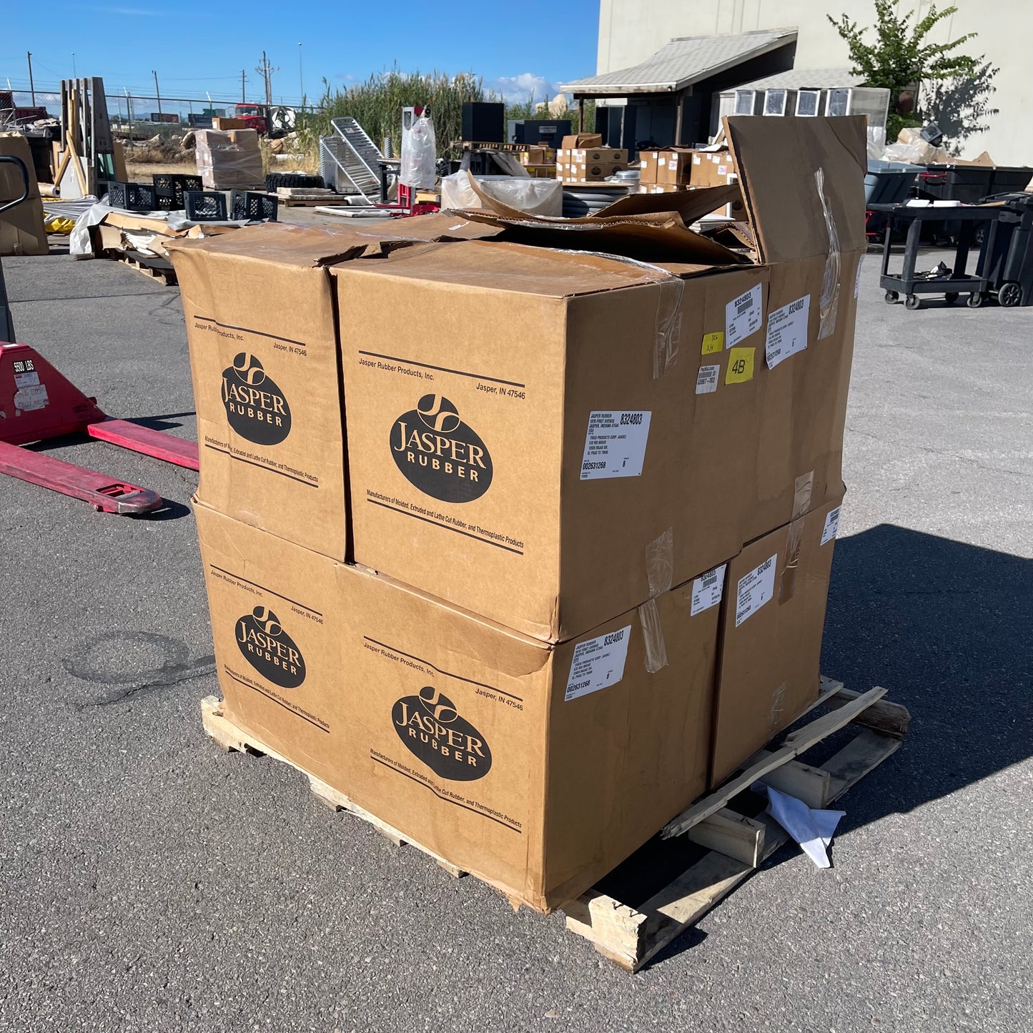 ZA@ Pallet of JASPER RUBBER Gaskets 3.5” Dia 002631268 (AS-IS)(C)