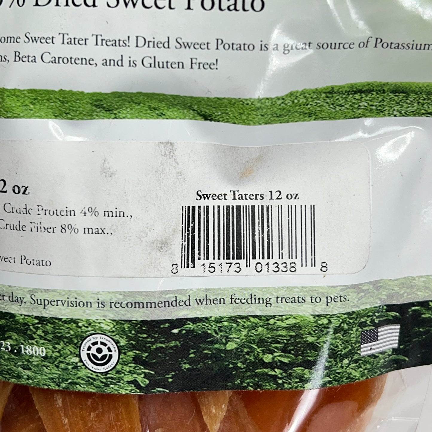 PAPA POW WOW (2 PACK) Wholesome Treats 100% Dried Sweet Taters 12 Oz BB 02/27