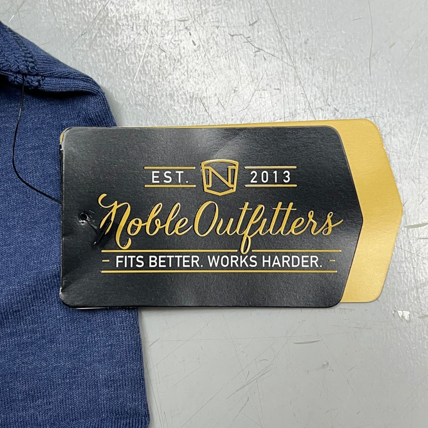 NOBLE OUTFITTERS Tug-Free Long Sleeve Crew Women's Sz 2XL Navy Heather 21582W