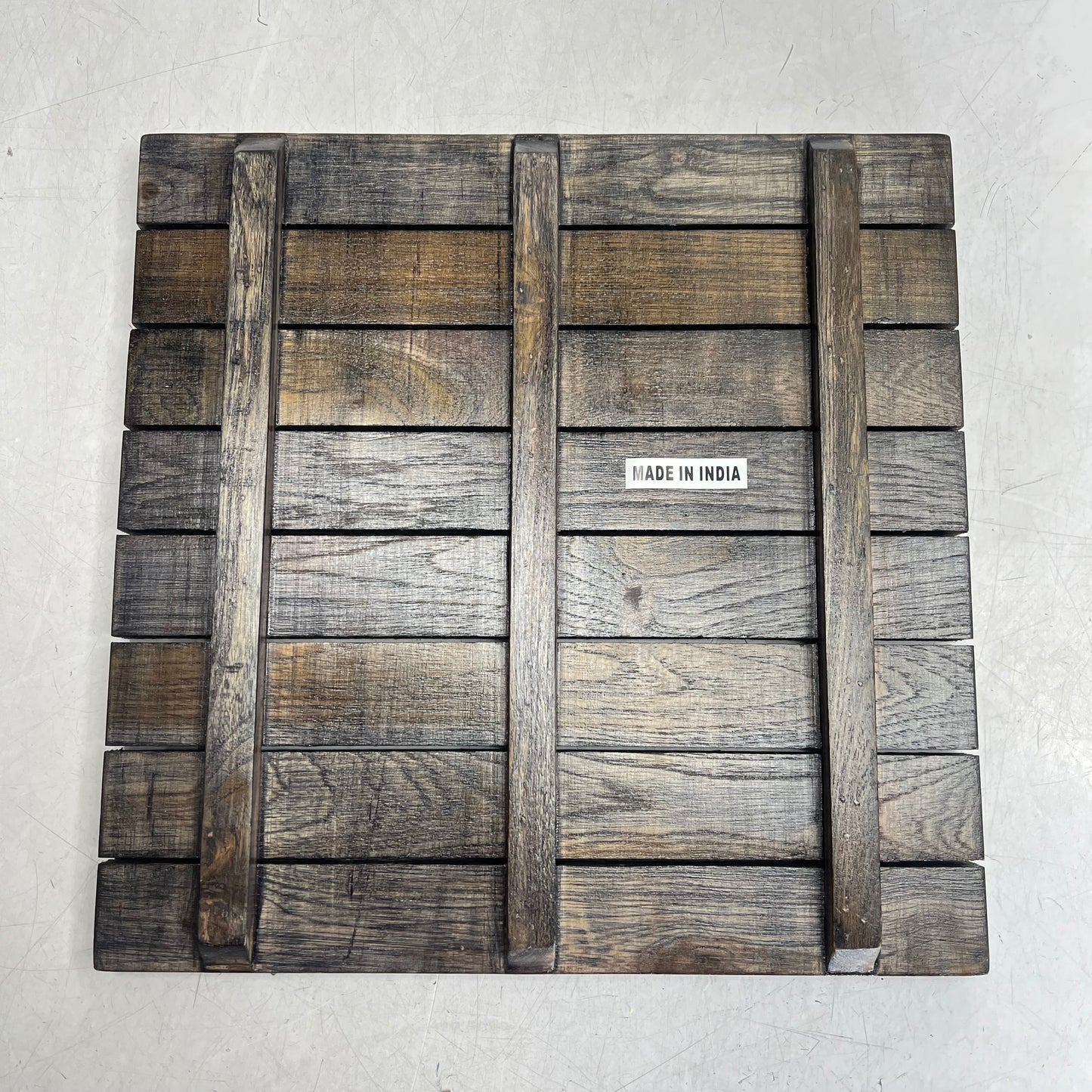 STEELITE  Fusion Slatted Shelf Dw Haber Buffet 14" X 14" Ash Grey DWFBWD1414SAG