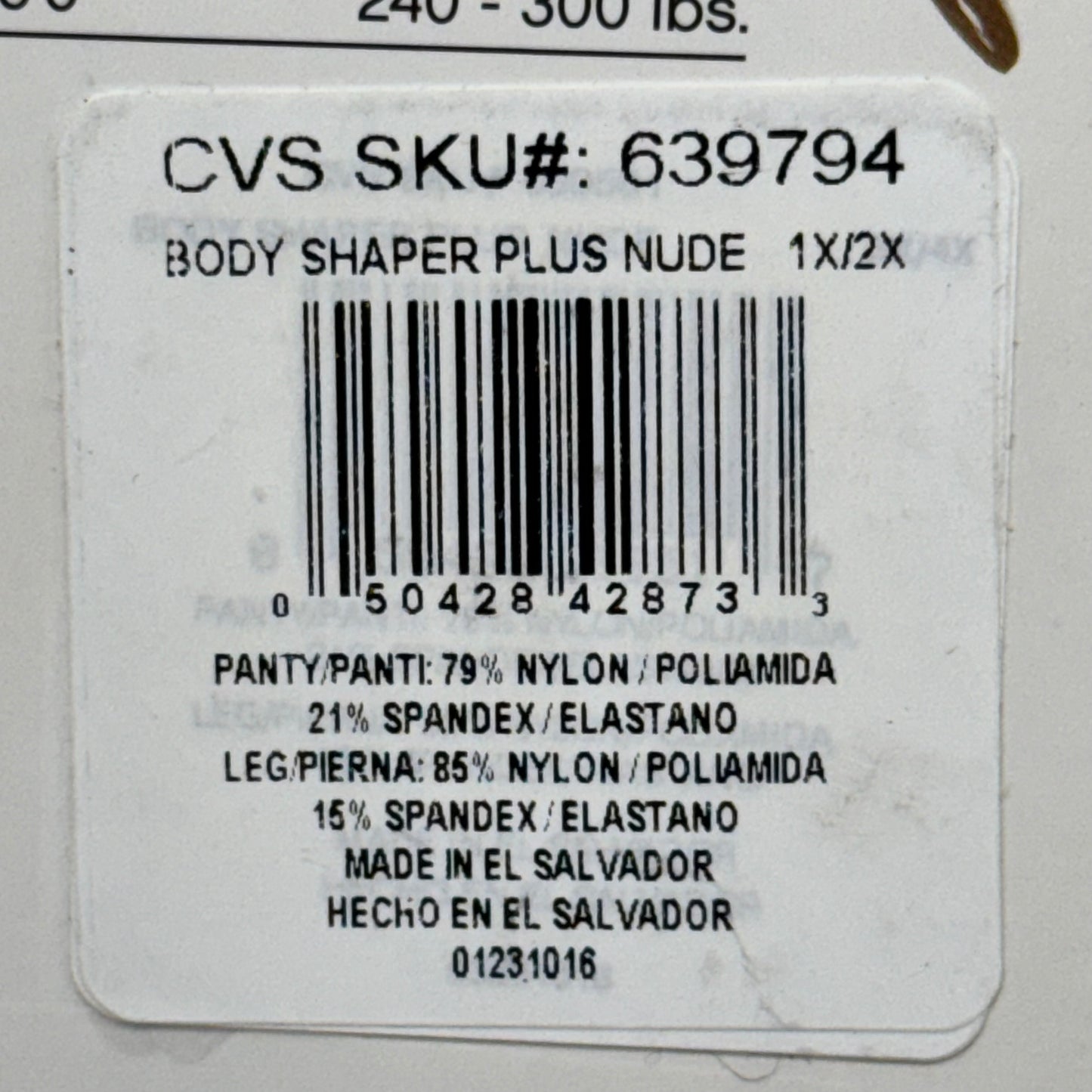 HANES (3 PACK) Style Essentials Body Shaper Pantyhose Women's 1X/2X Nude 639794