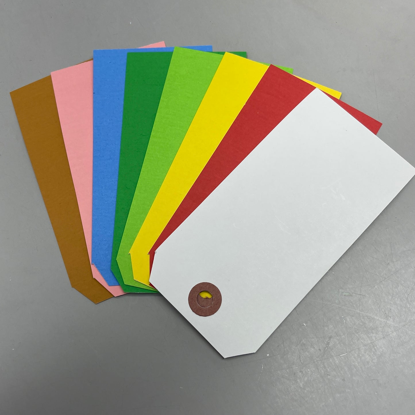 Shipping Hang Tags (500 PACK) 13pt Cardstock 4-3/4" x 2-3/8" Various Colors