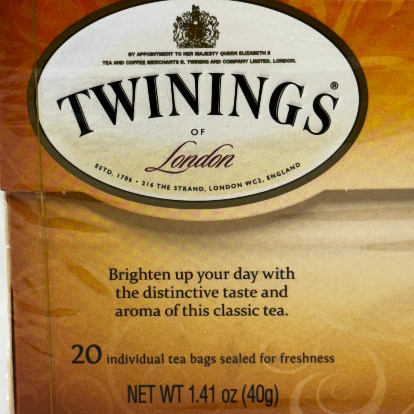 TWININGS of London (6 PACK) EARL GREY Black Tea 20 Bags per box 15346 Exp 4/25