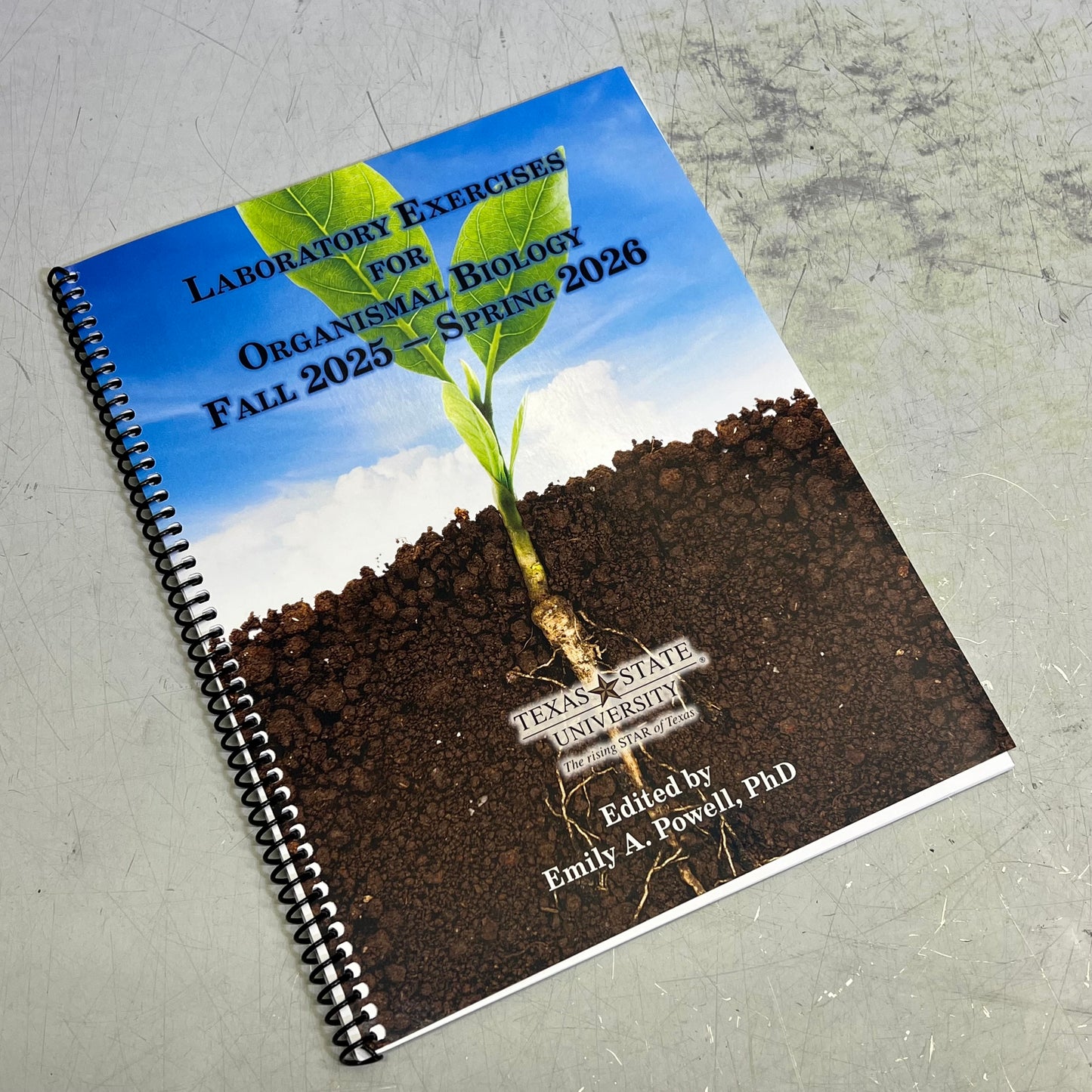 LABORATORY EXERCISES FOR ORGANISMAL BIOLOGY FALL 2025 SPRING 2026 Spiral Book