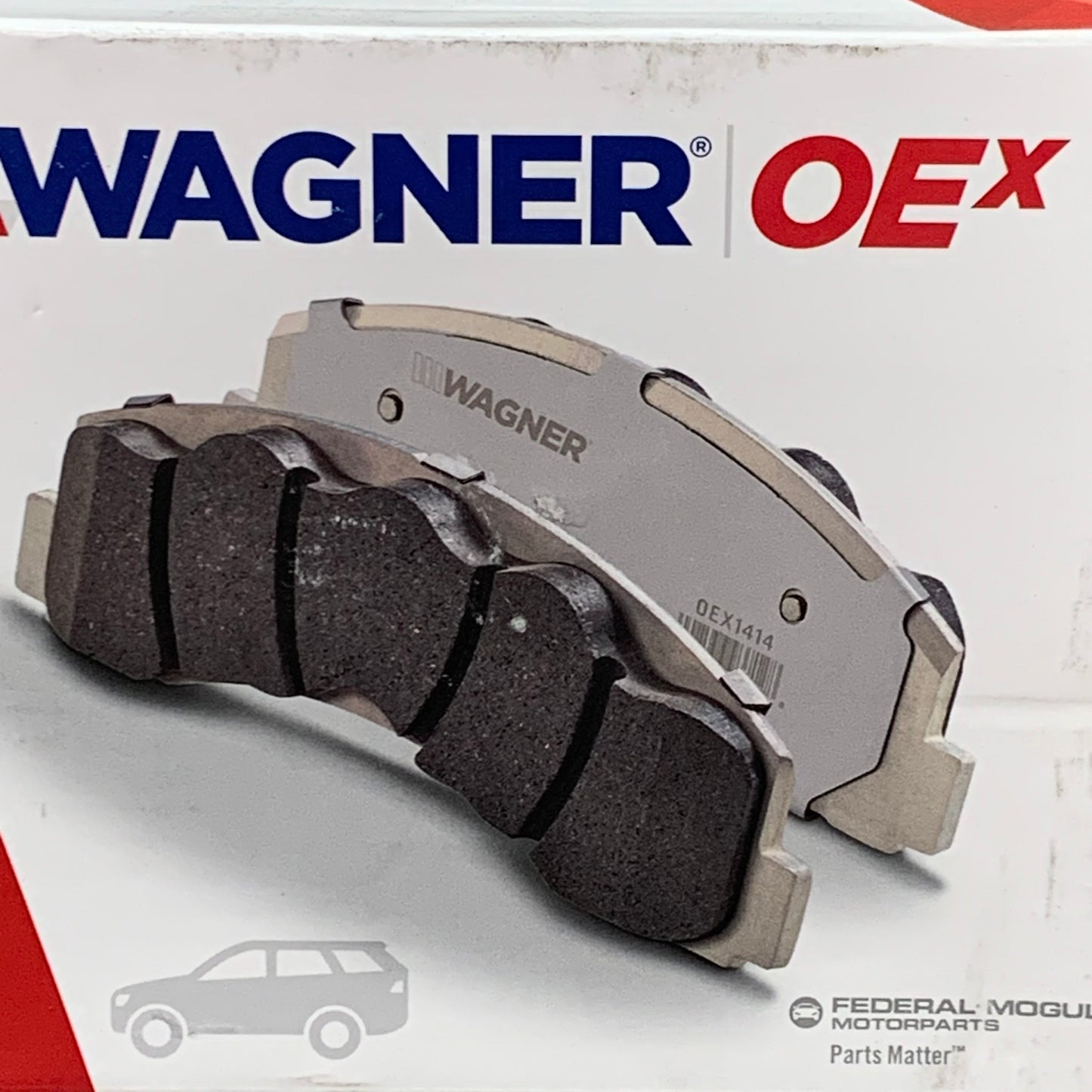 WAGNER OEx Premium Ceramic Disc Brake Pad Set 6" x 2" Grey OEX1498