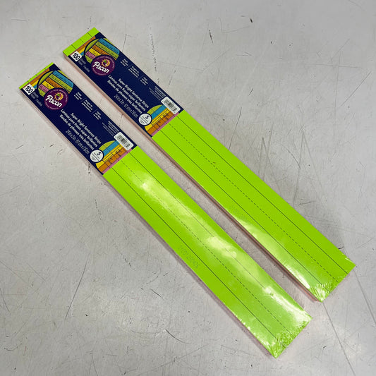 PACON (2 PACK, 100 EACH) Sentence & Learning Strips 3" x 24" Assorted Neon 1733