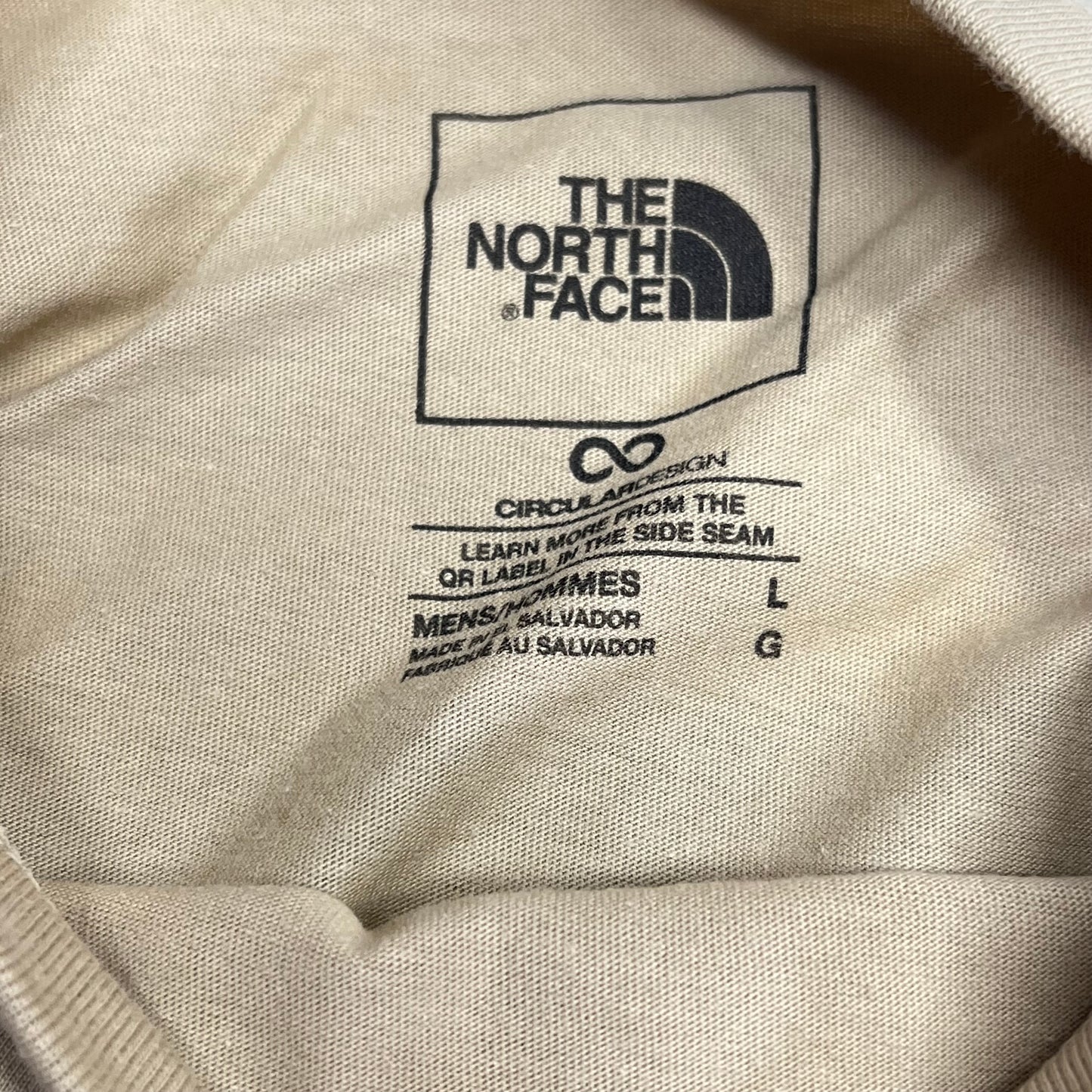 THE NORTH FACE Evolution Box NSE Regular Short Sleeve Men's Sz L Khaki Stone