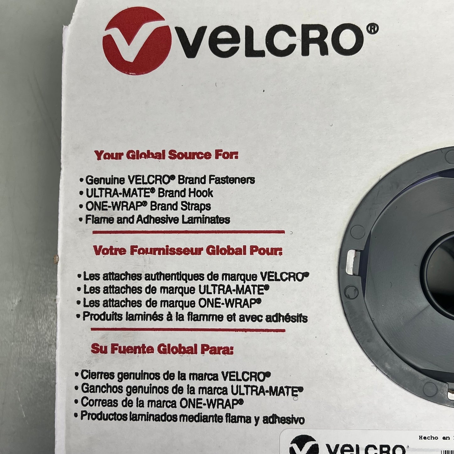 Hook & Closure Plush Textile Tape With Adhesive 100% Nylon 50.8mm x 22.9m Black 125259