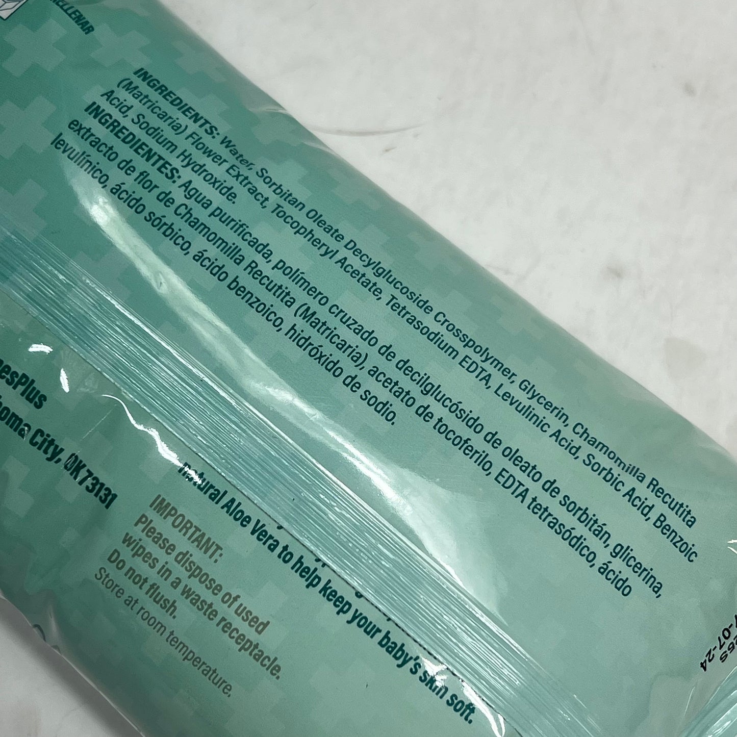 WP WIPES PLUS  (12 PACK, 80 EACH) Baby Wipes Unscented Alcohol Free BB 07/27